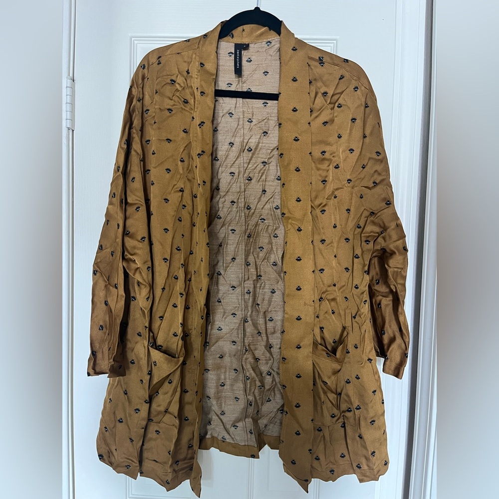 Knot Sisters Mustard Blazer with Black Accents